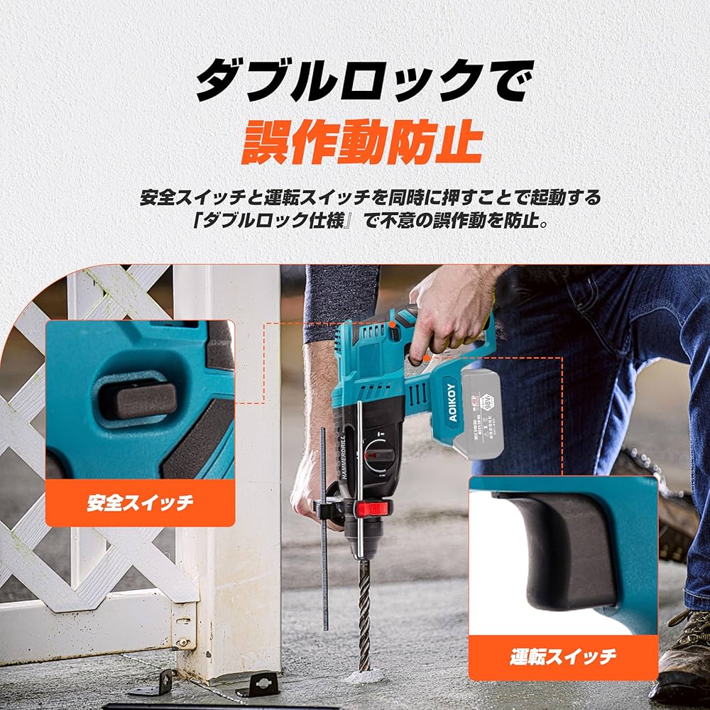 充電式ハンマードリル マキタ 18V バッテリー専用 ブラシレスモーター 搭載 Amazon | 充電式ハンマードリル ハンマードリル マキタ18V